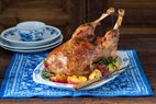 Traditional Saint Martin Goose Stuffed with Apples and Pears